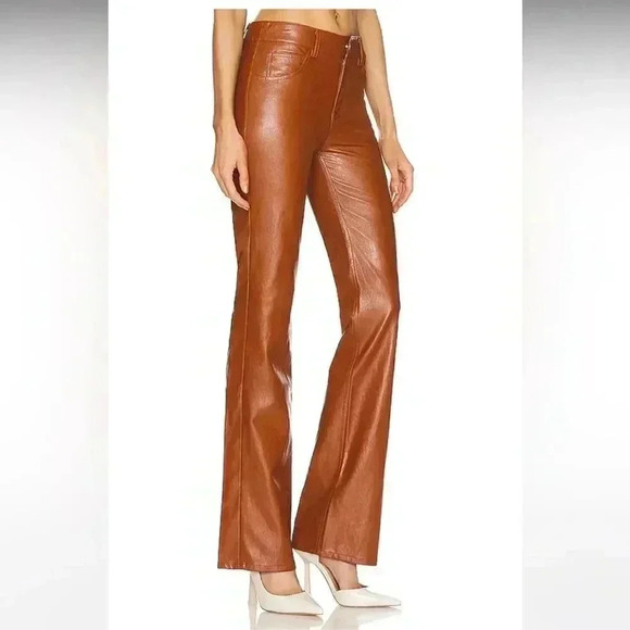 NWT A.L.C. Faux Leather Straight Leg Jeans Pants size 2 - Picture 10 of 12